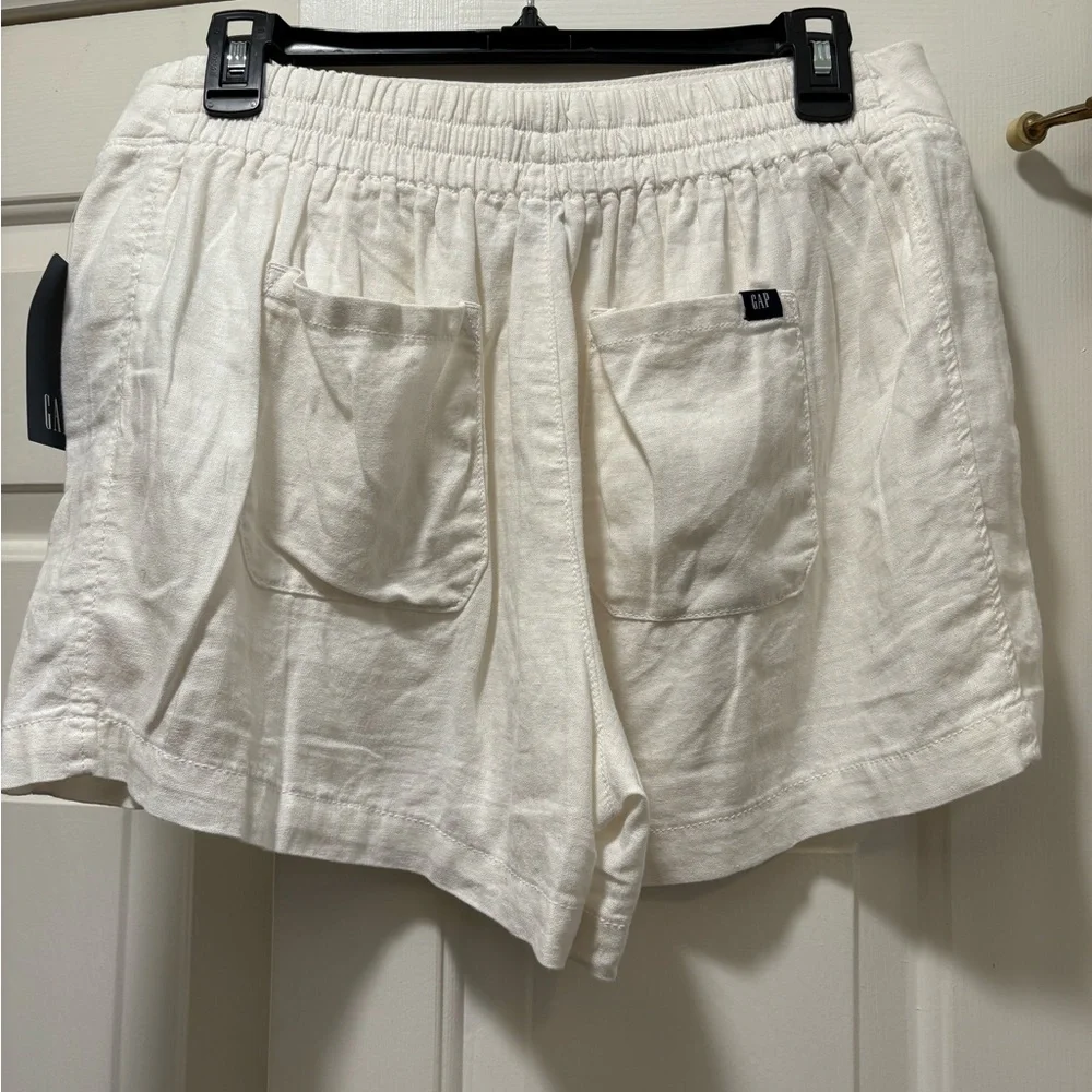 GAP Women's High Waist Linen Shorts - Picture 3 of 5
